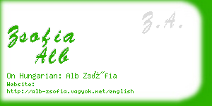 zsofia alb business card